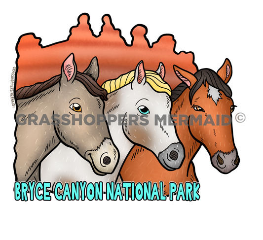 Abstract Canyon Horses