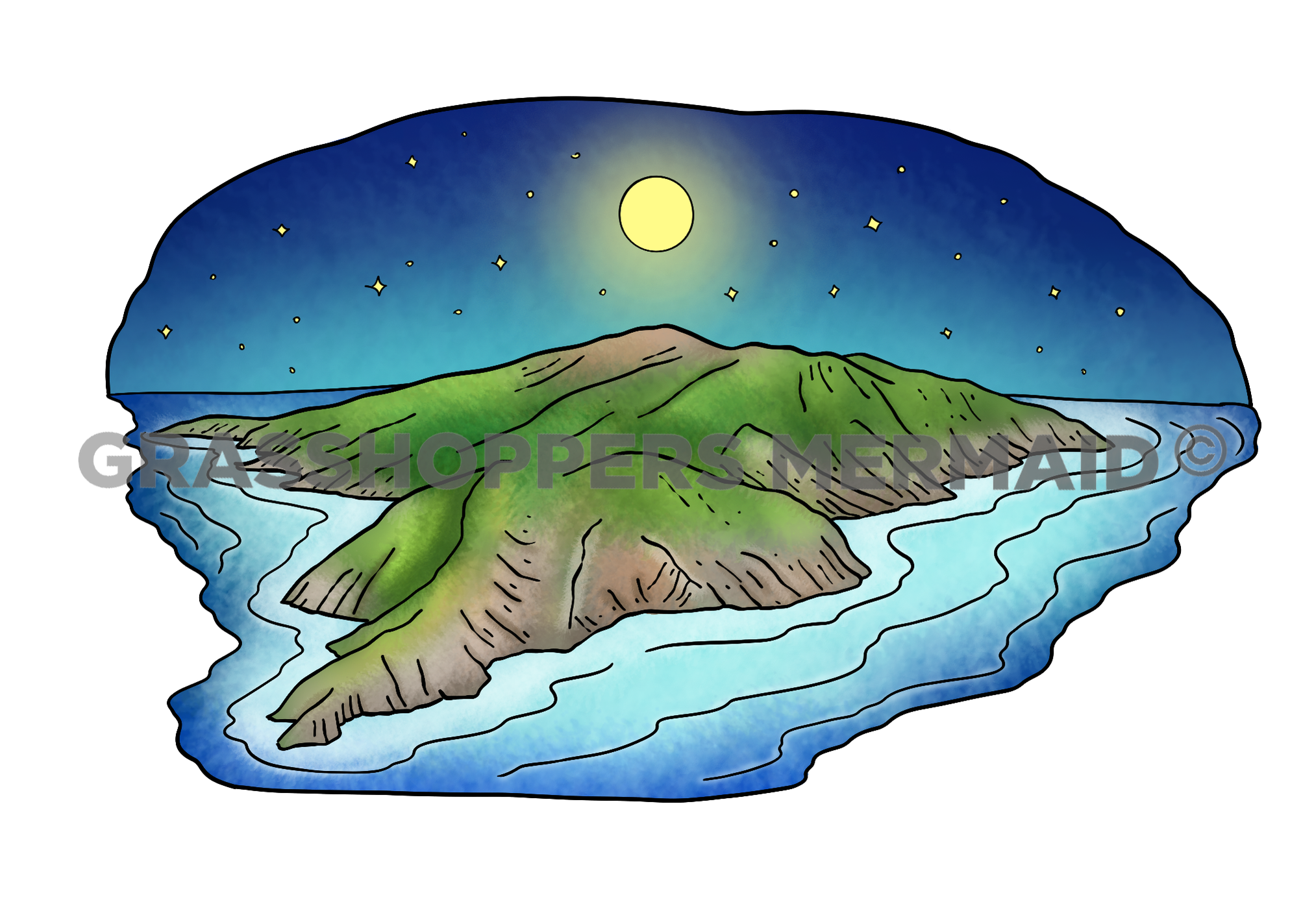 Island Night Scene