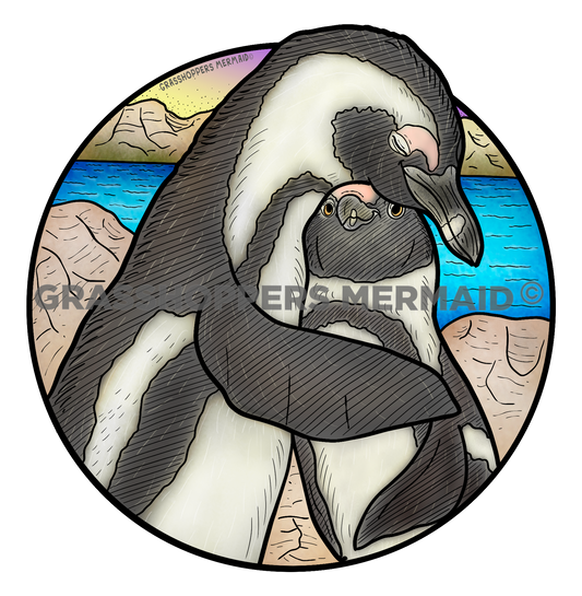 African Penguin Hug
