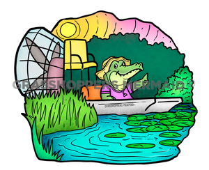 Sunset Airboat Gator