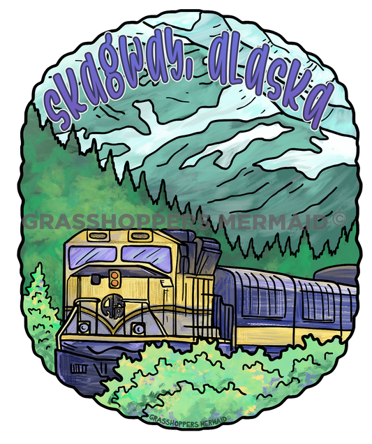 Watercolor AK Railroad