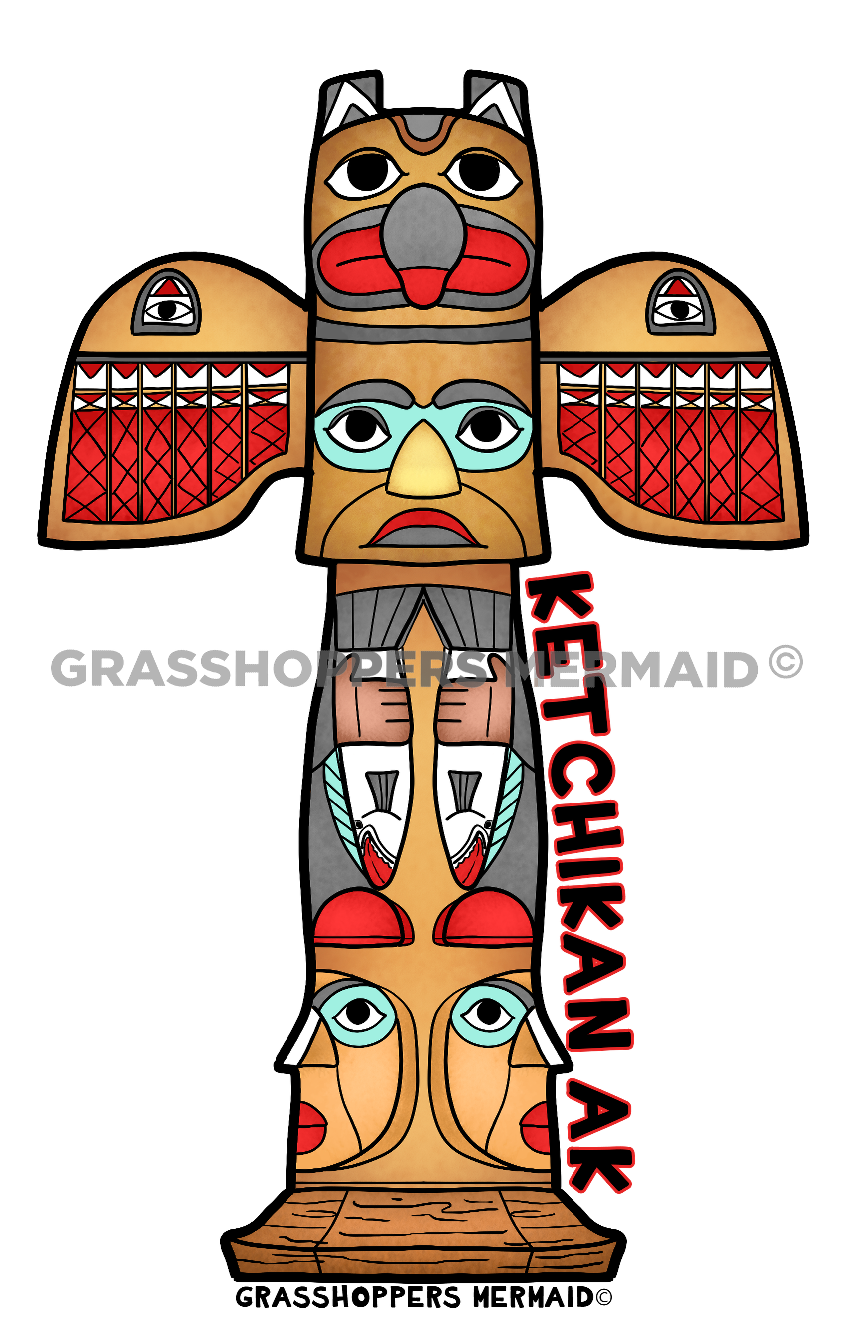Alaska Winged Totem