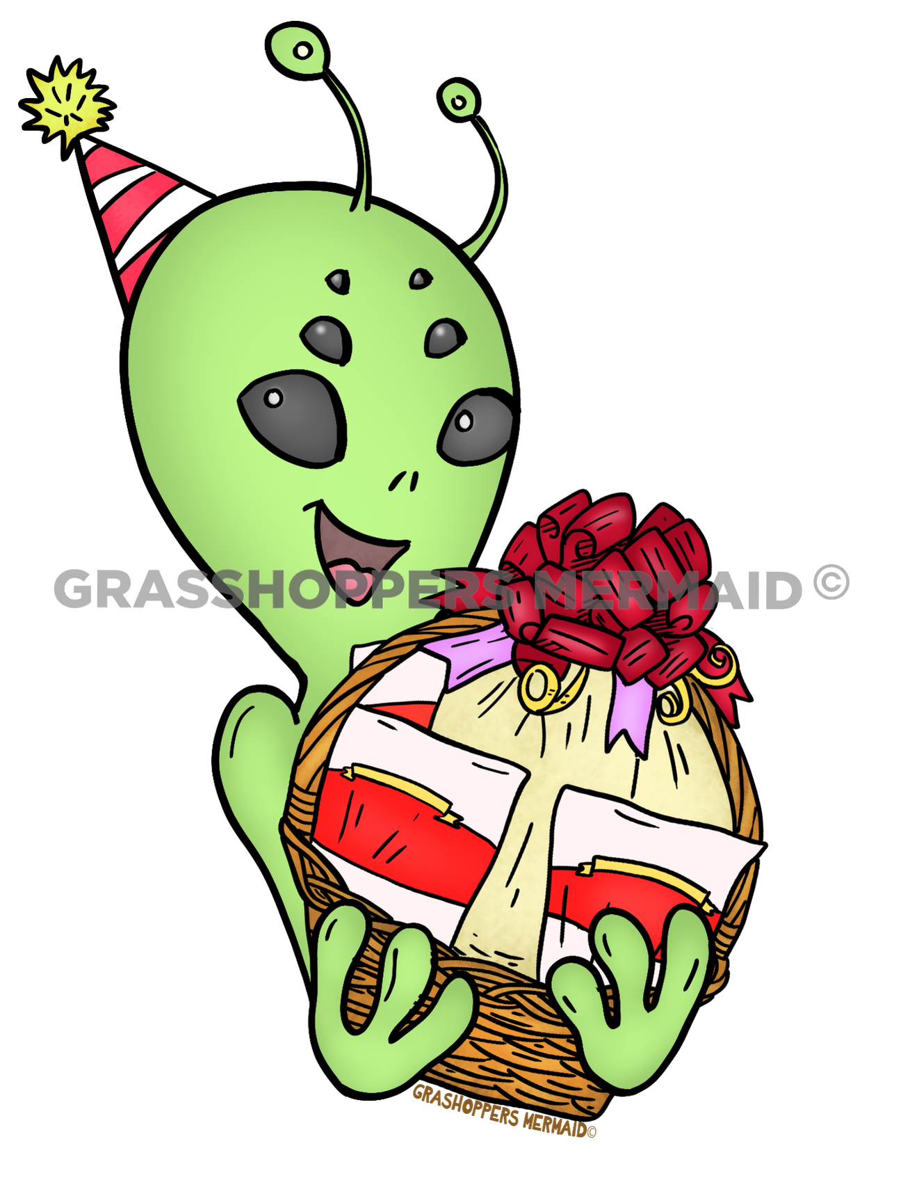 Alien Birthday Basket