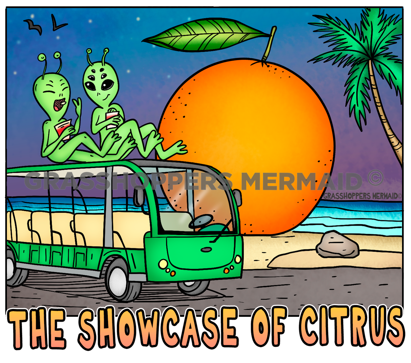 Alien Orange Beach