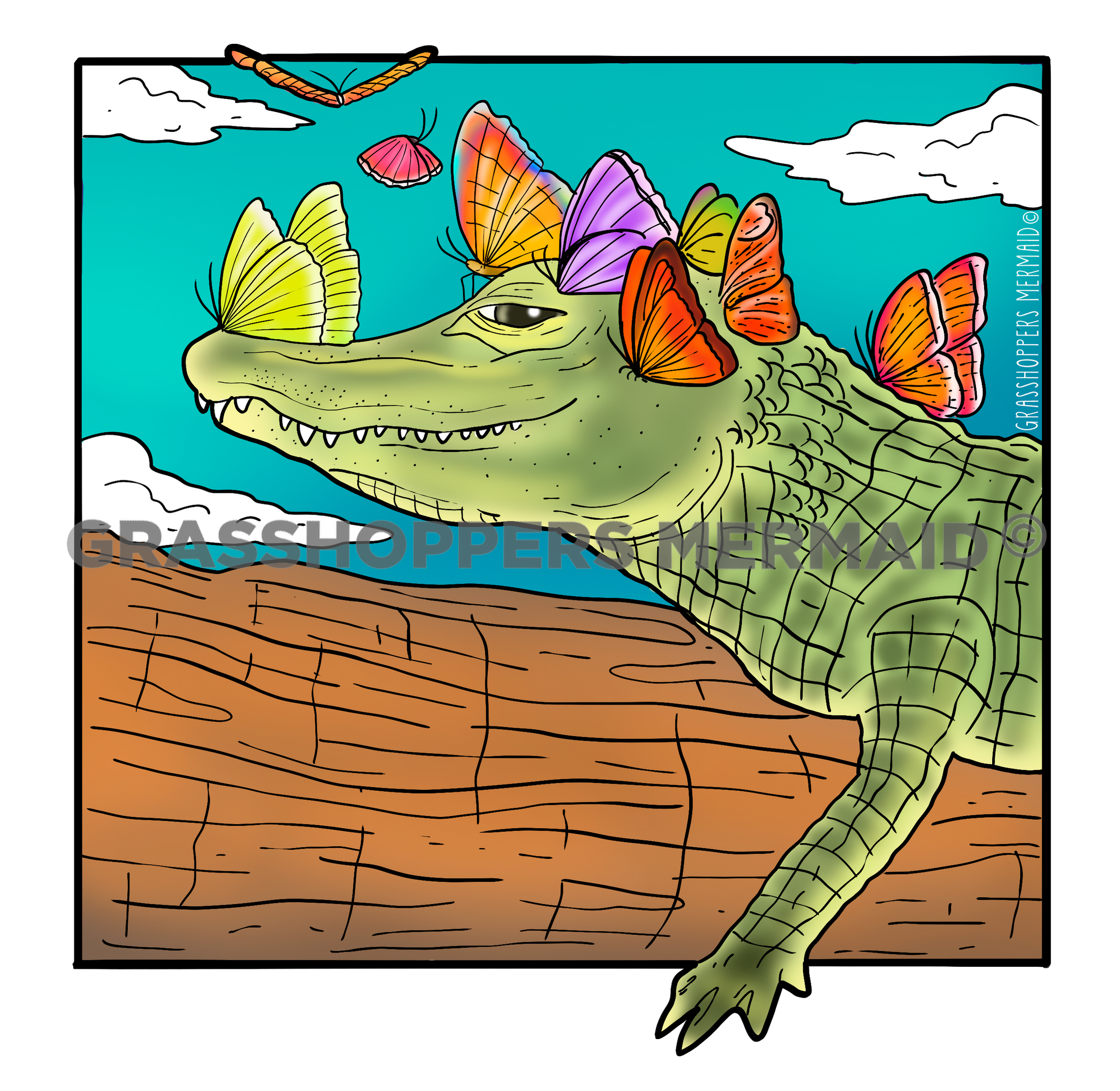 Alligator Butterfly Headdress