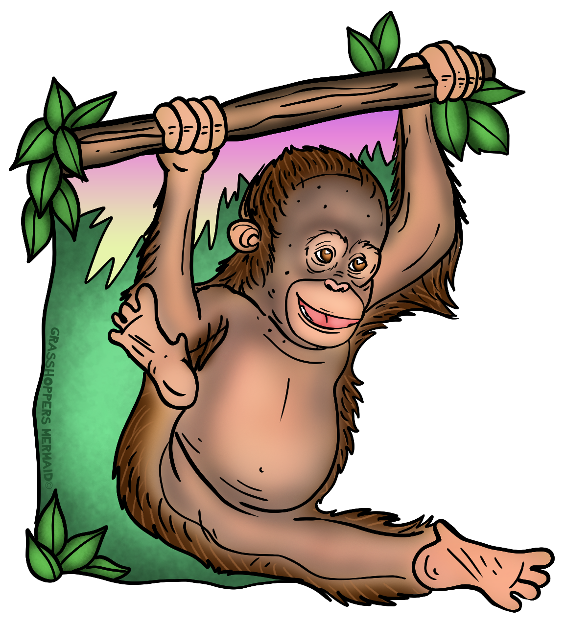 Baby Orangutan Swing