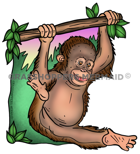 Baby Orangutan Swing