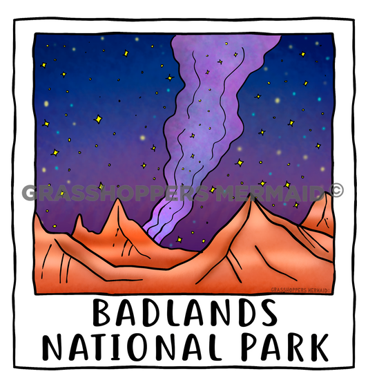 Badlands Night Polaroid