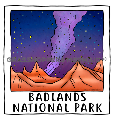 Badlands Night Polaroid