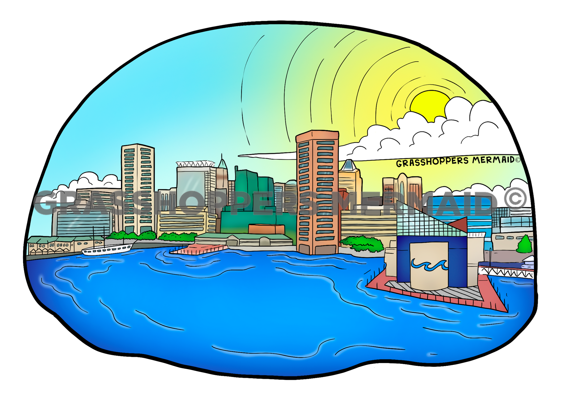 Baltimore Skyline Sunset