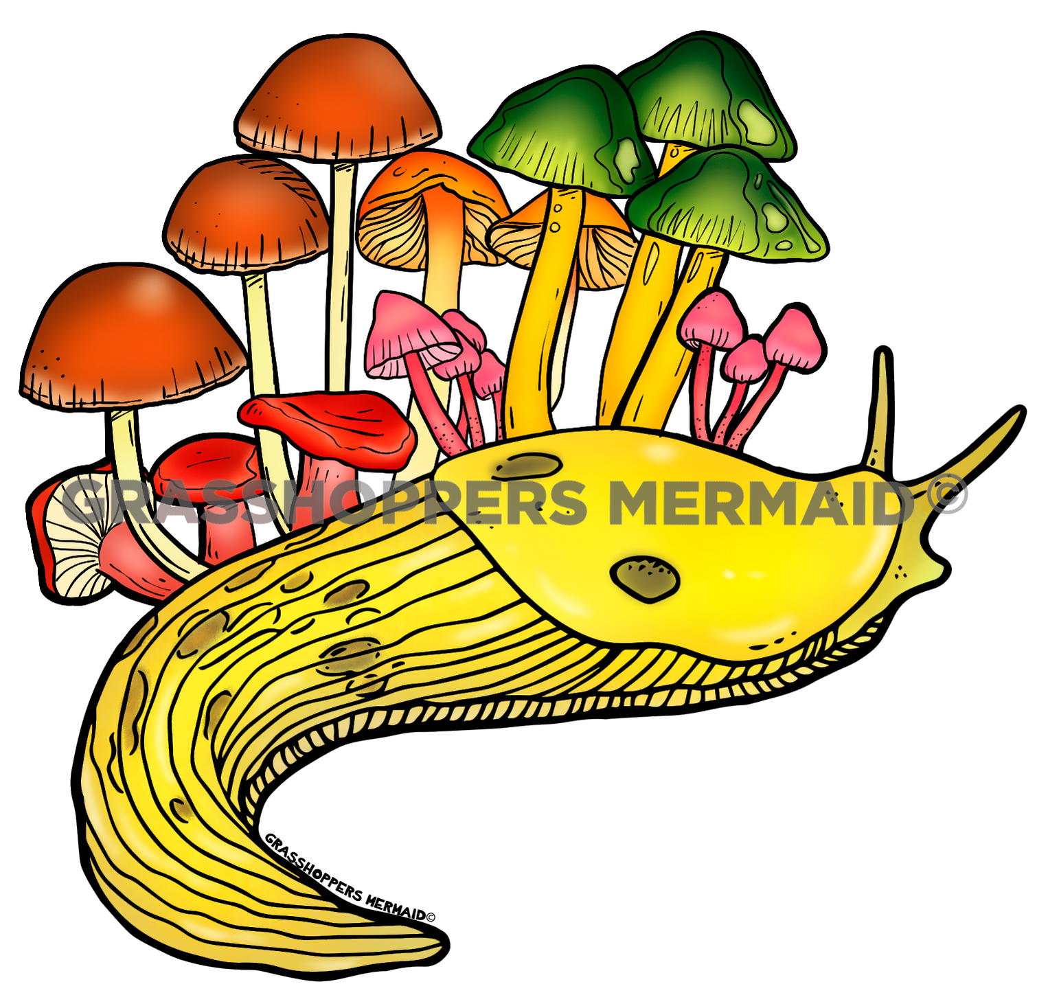 Banana Slug Mushroom Forest