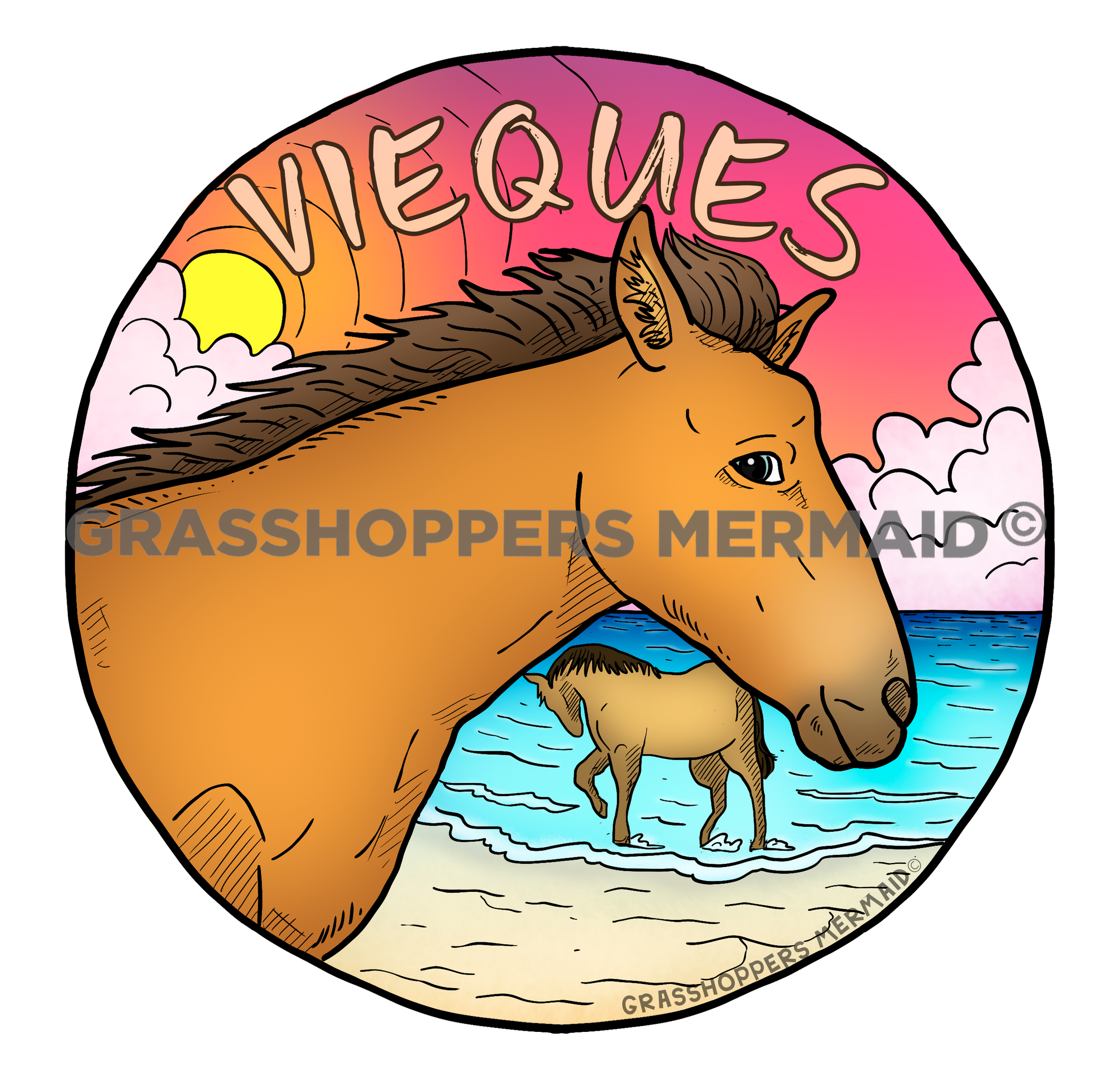Beach Horse Sunset