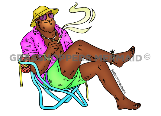 Bigfoot Smoking Weed