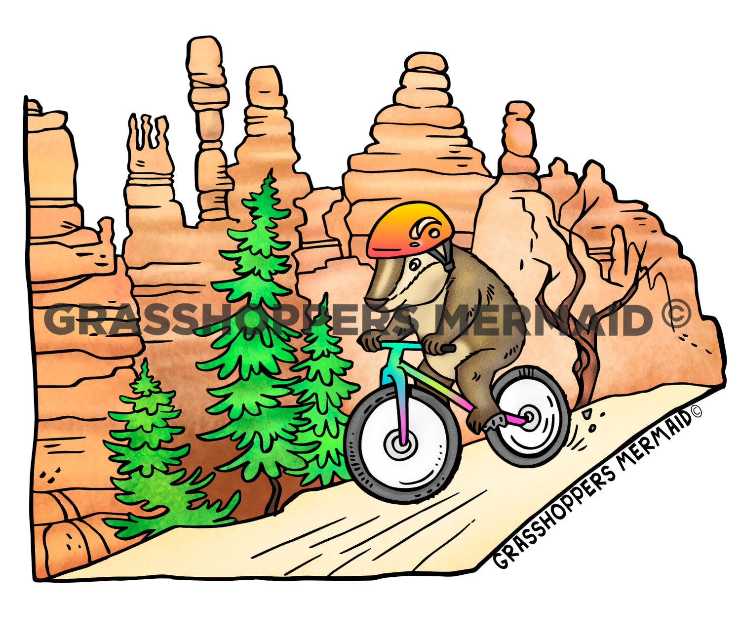 Biking Desert Badger