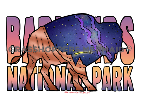 Buffalo Night Badlands Text