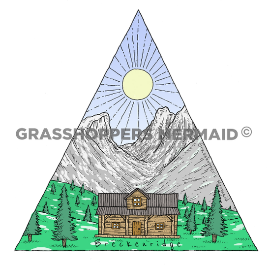 cabin triangle sticker