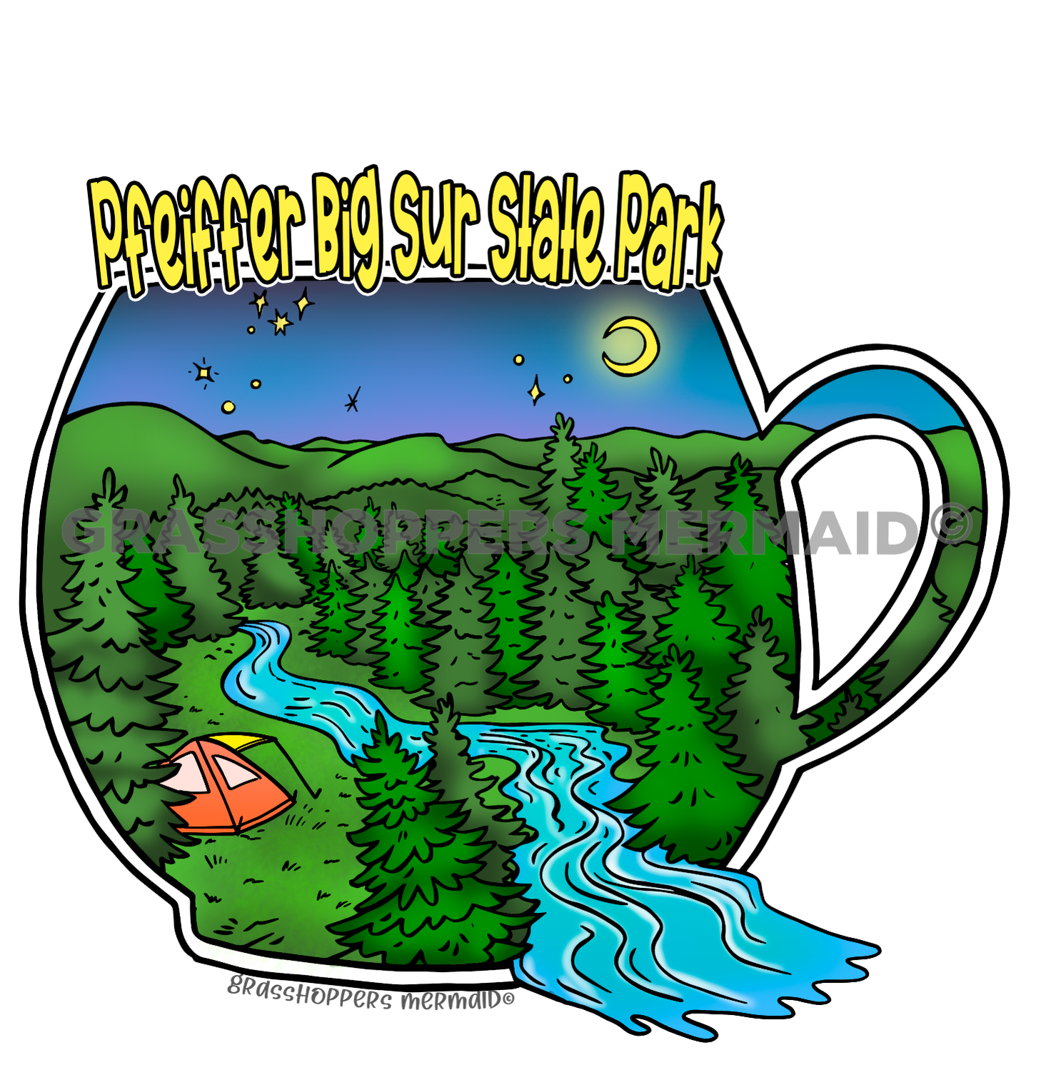 Camping River Mug