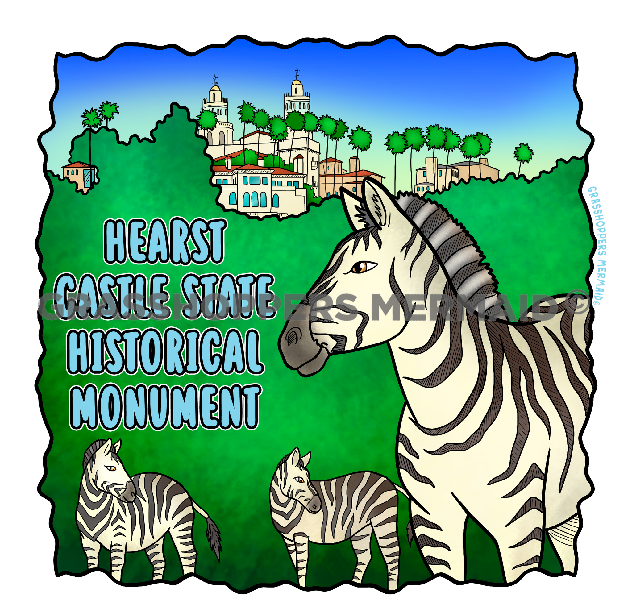 Hearst Castle & Zebras