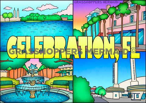 Celebration Town Collage