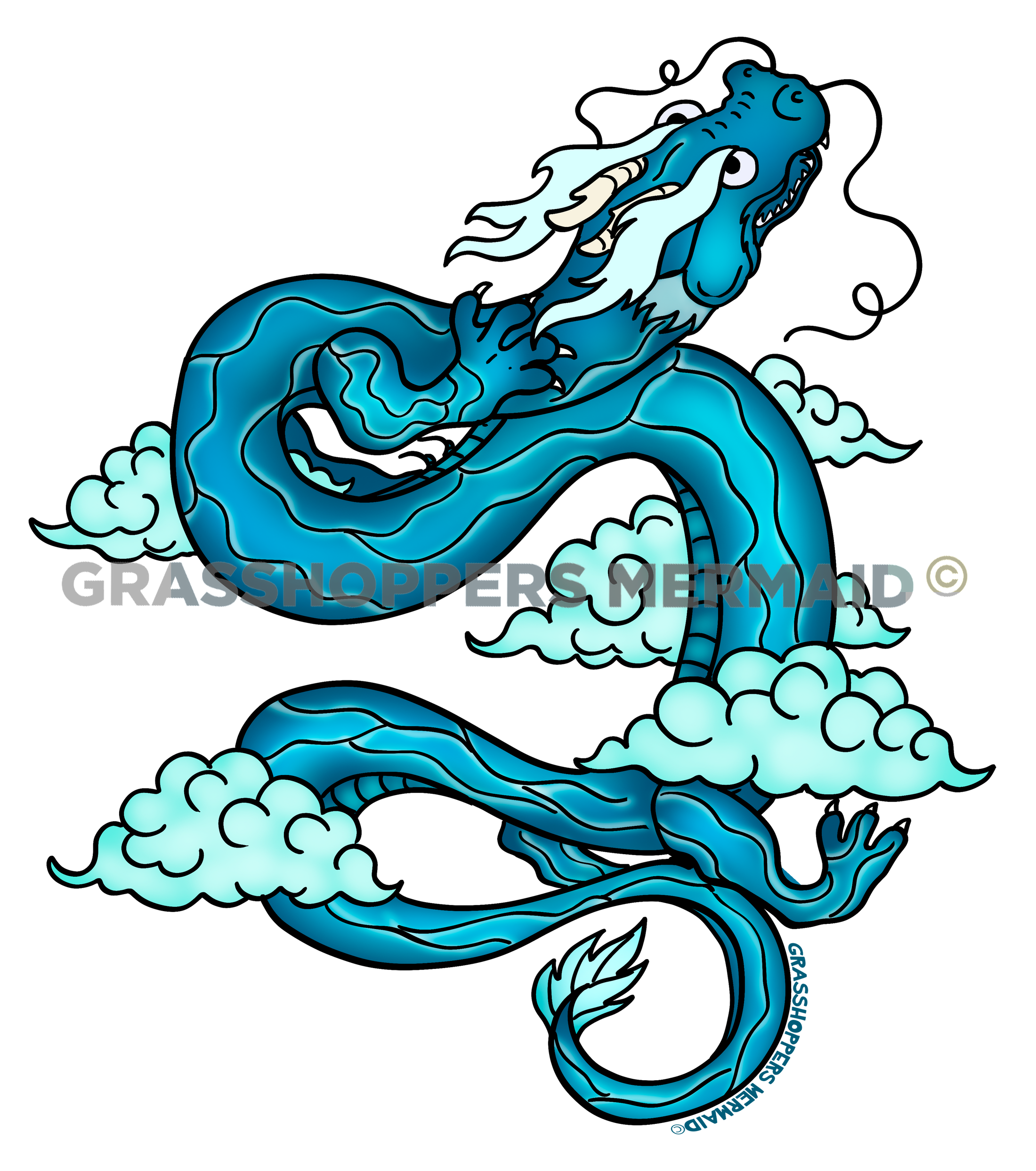 Cloudy Blue Dragon