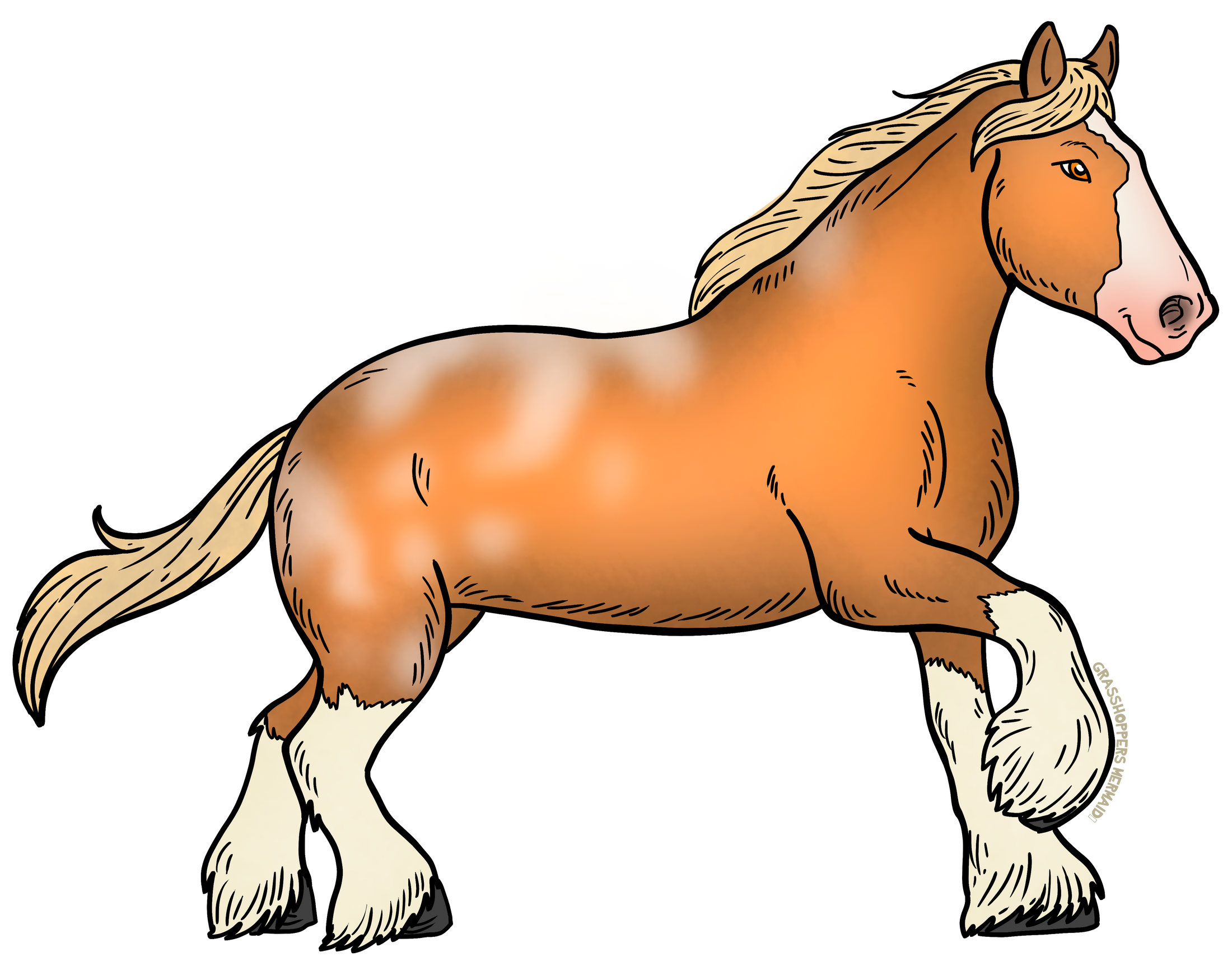 Clydesdale Horse Trot