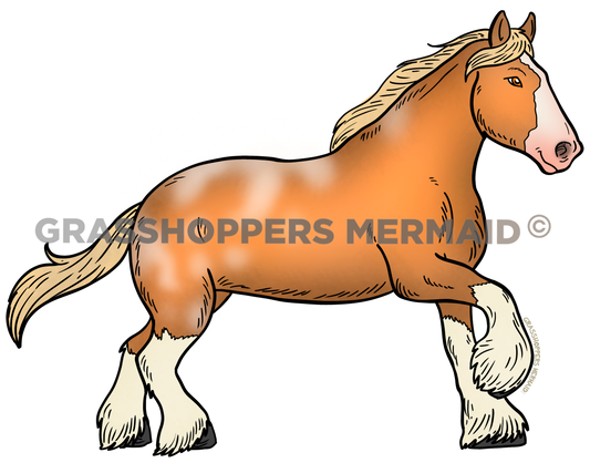 Clydesdale Horse Trot