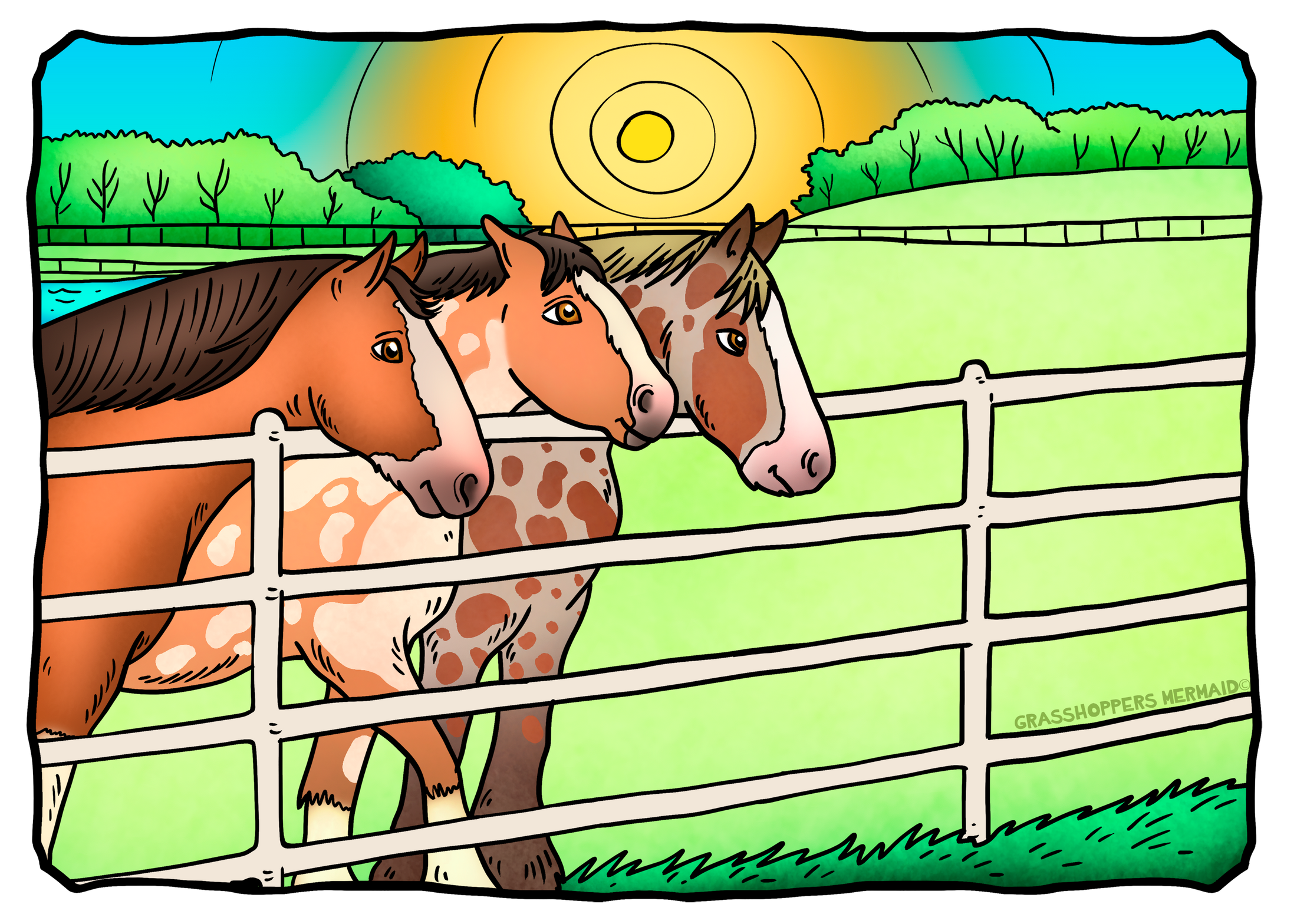 Horses on the Fence