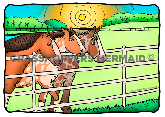 Horses on the Fence