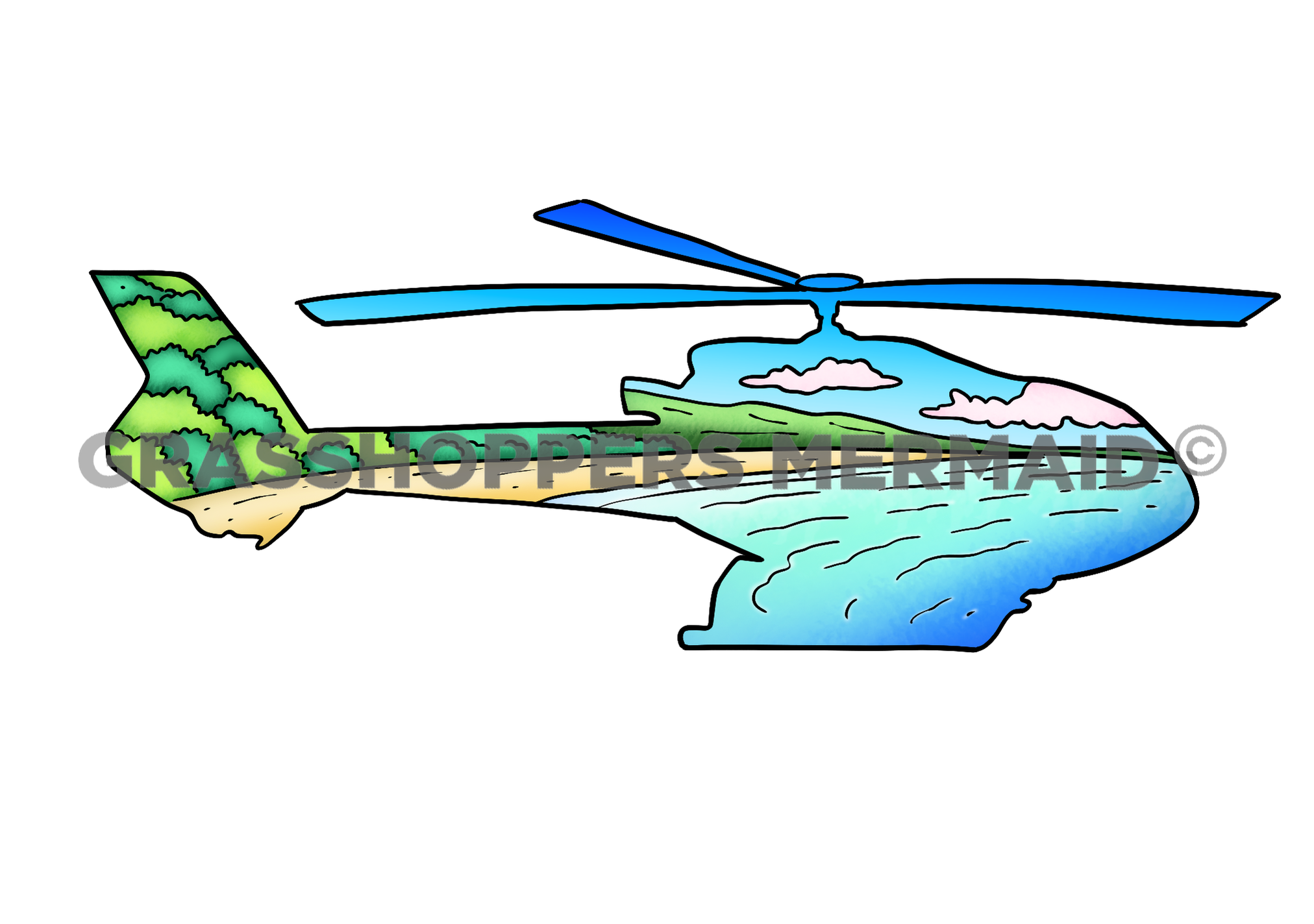 Coastal Helicopter Outline