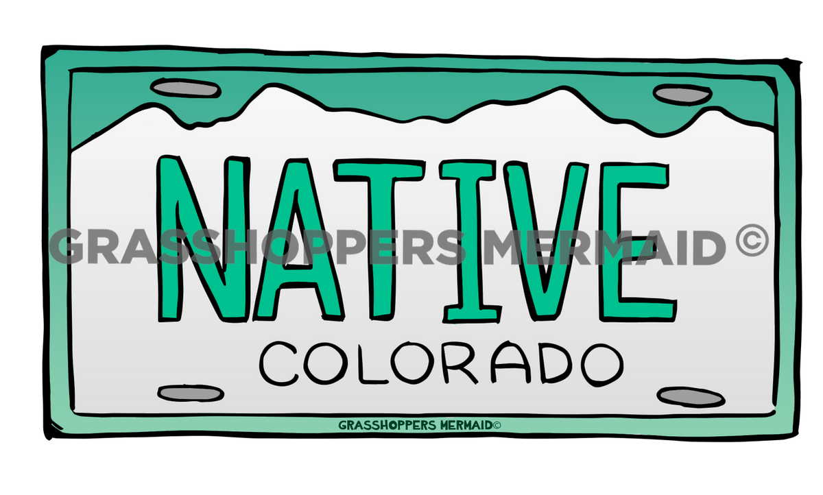 CO Native Plate Sticker | Waterproof Vinyl Sticker & Laptop Decal | Weatherproof Art