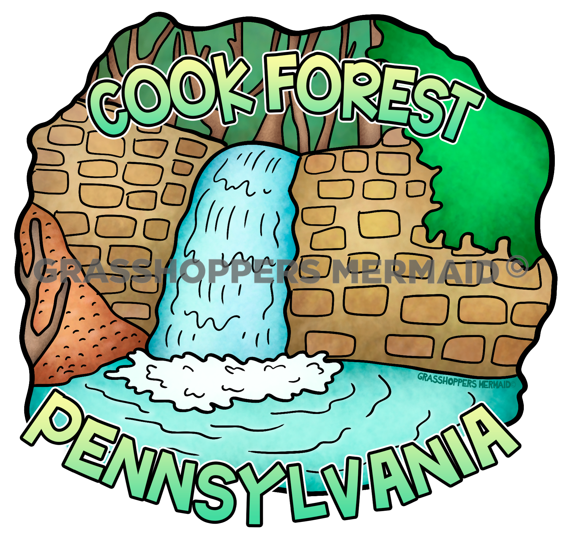 Cook Forest Waterfall