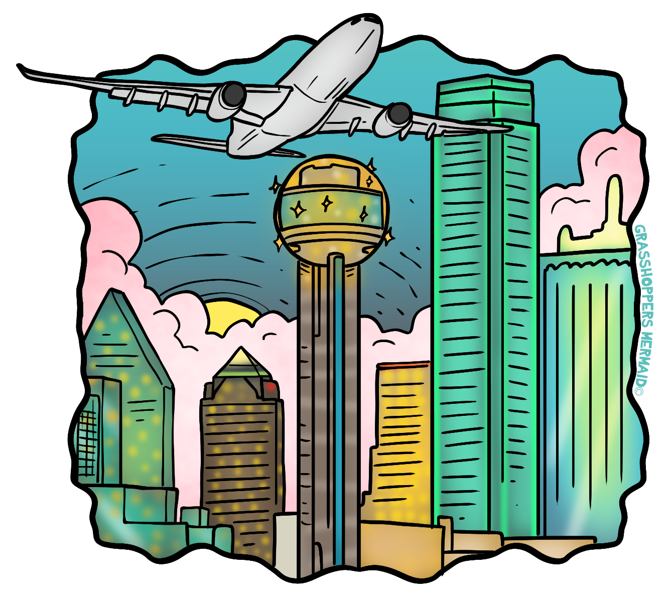 Dallas City & Airplane
