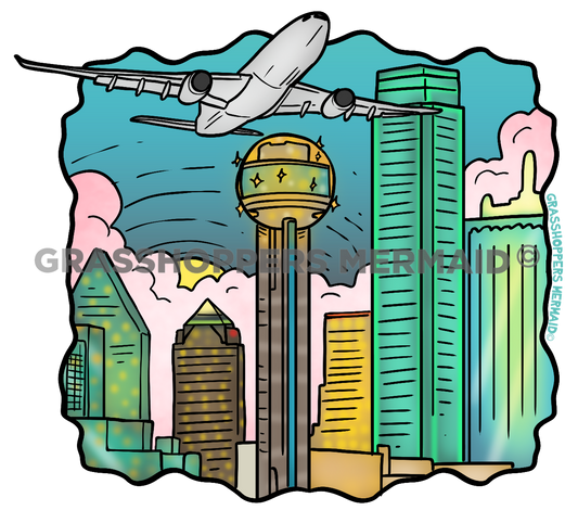 Dallas City & Airplane
