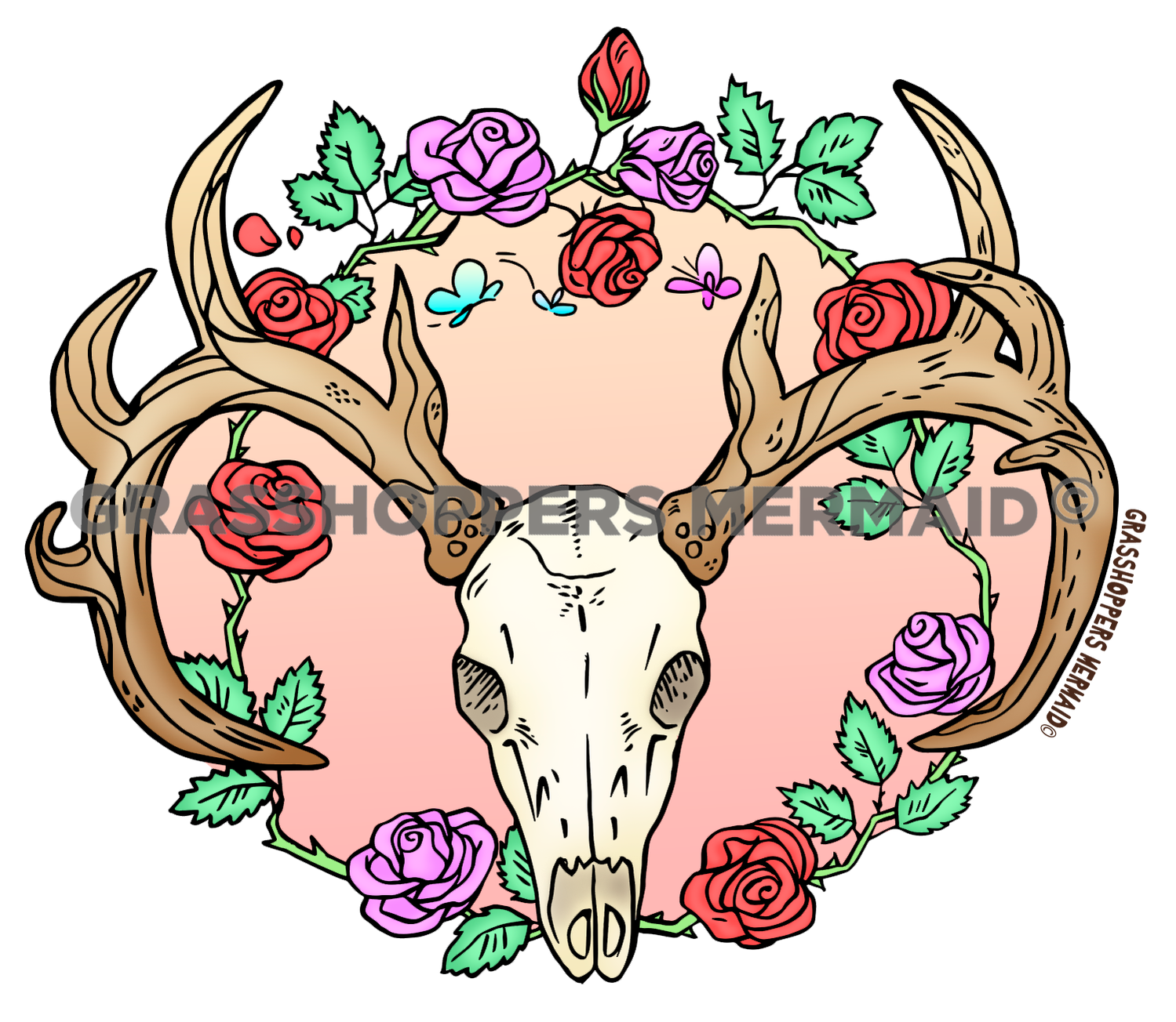 Deer Rack & Roses