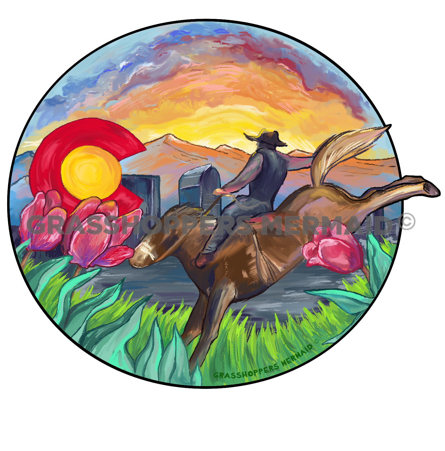 Denver Cowboy Skyline