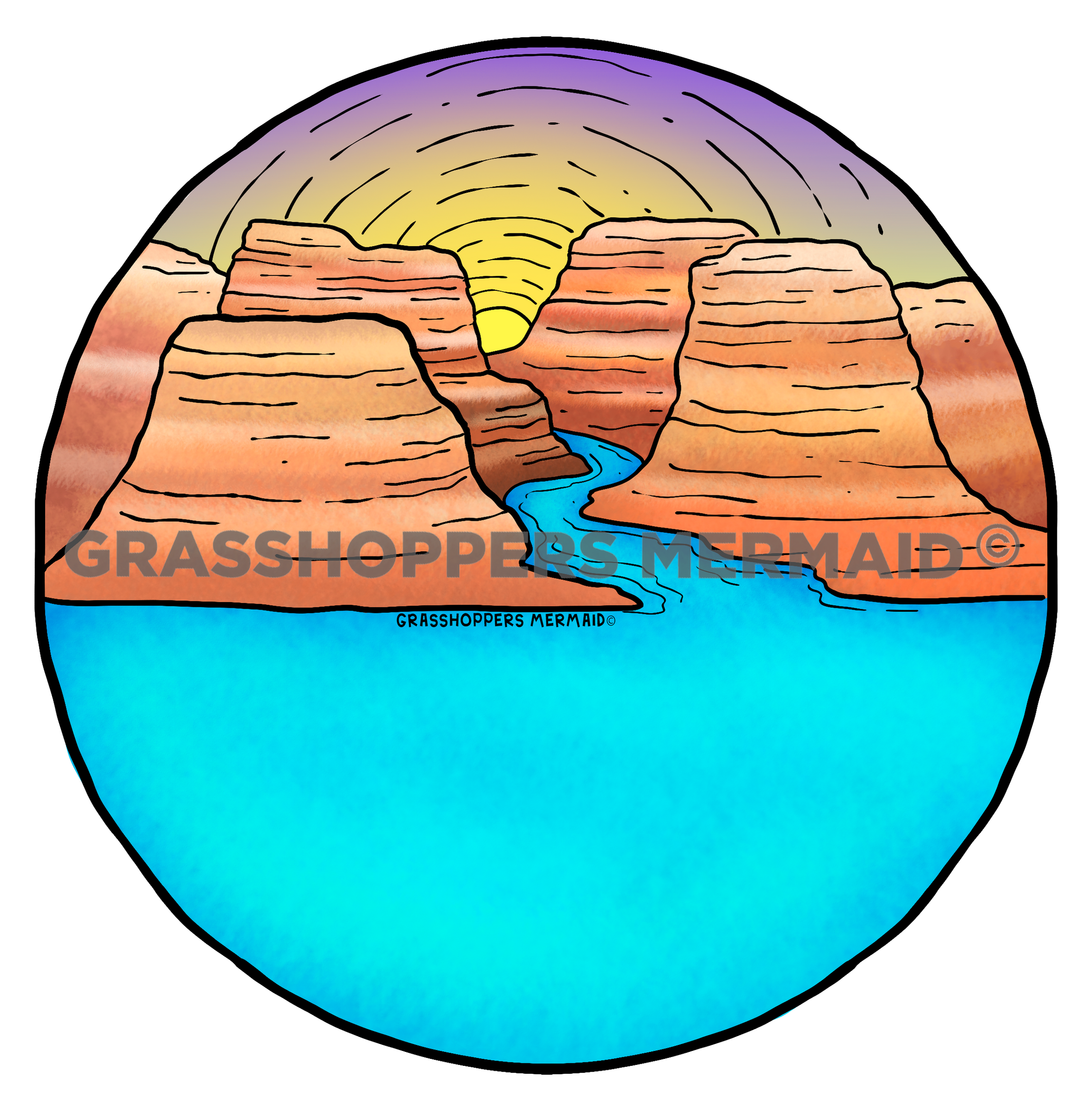 Desert Lake Sunset