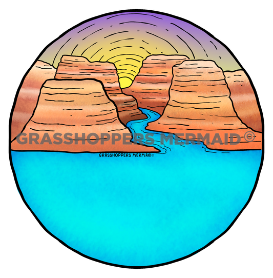 Desert Lake Sunset