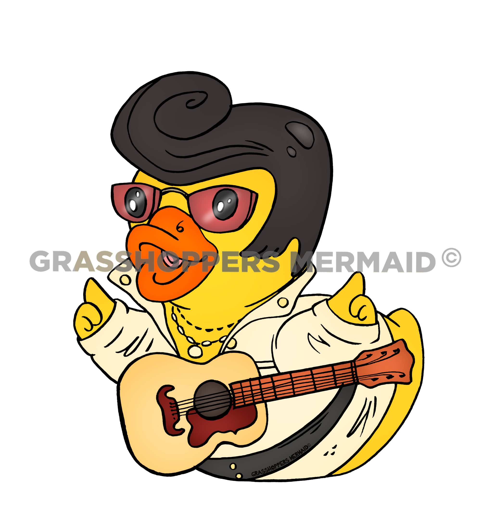 Elvis Guitar Duck