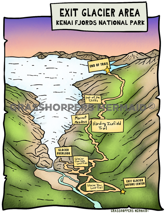 Exit Glacier Map