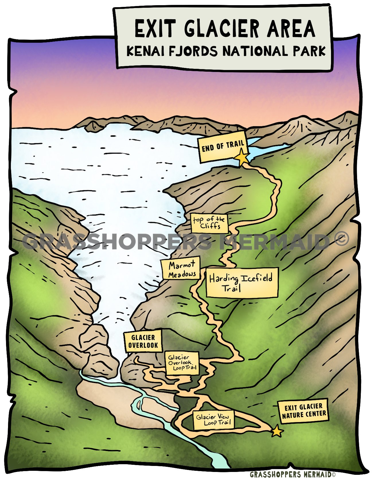 Exit Glacier Map
