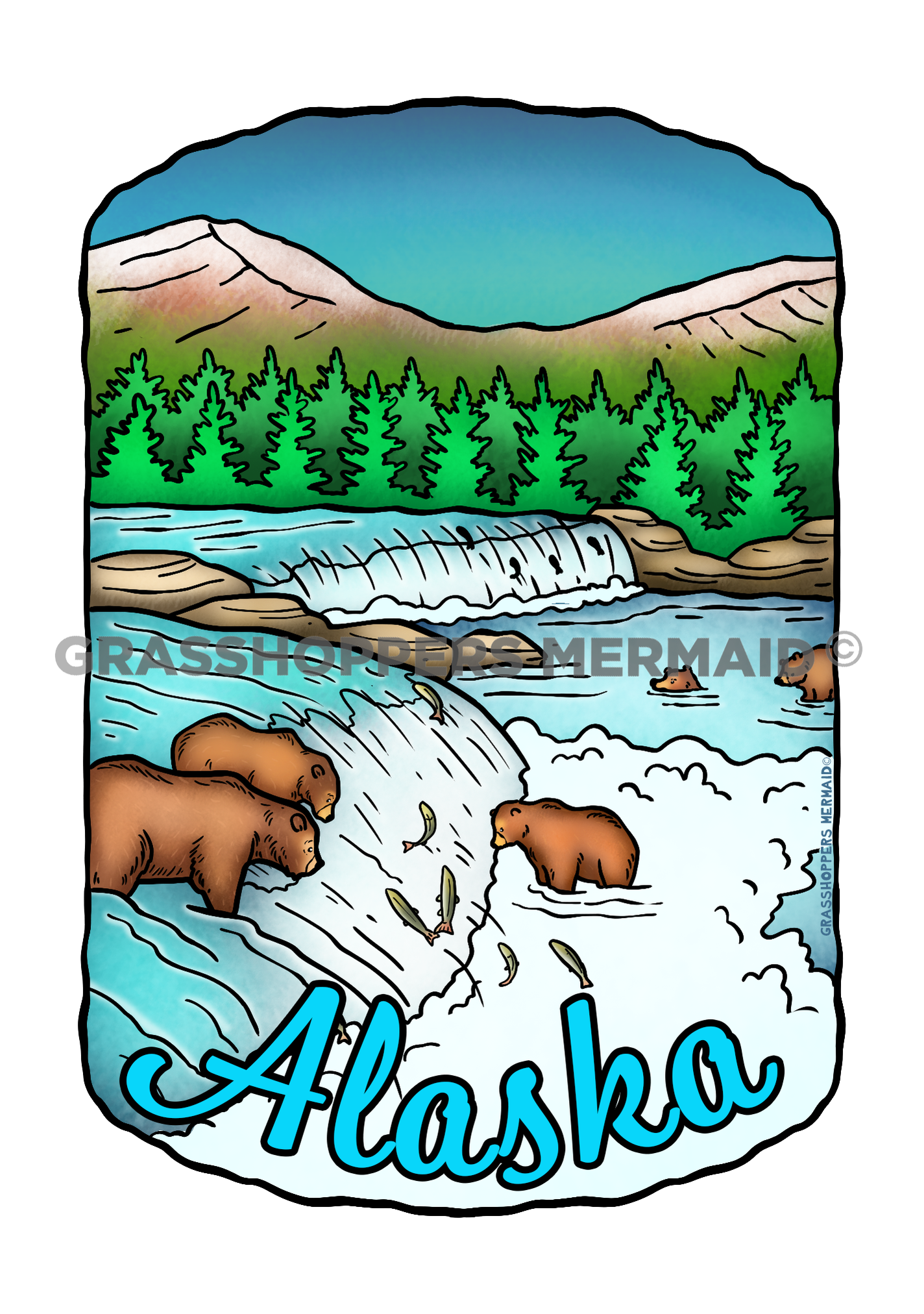 Waterfall Bears