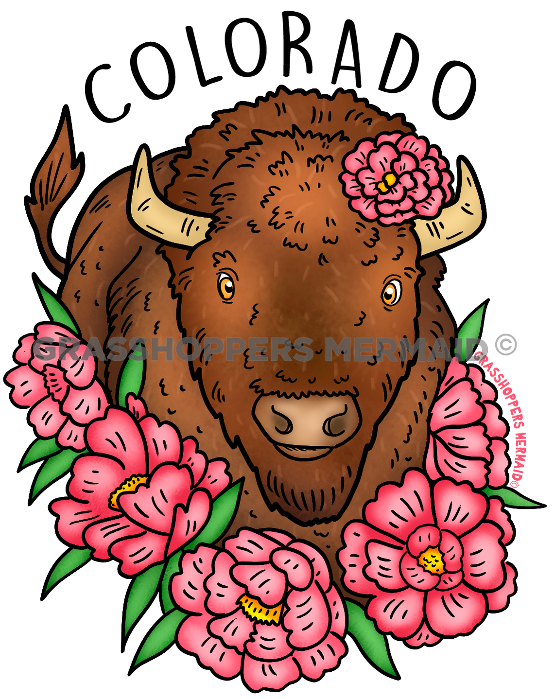 Floral Bison
