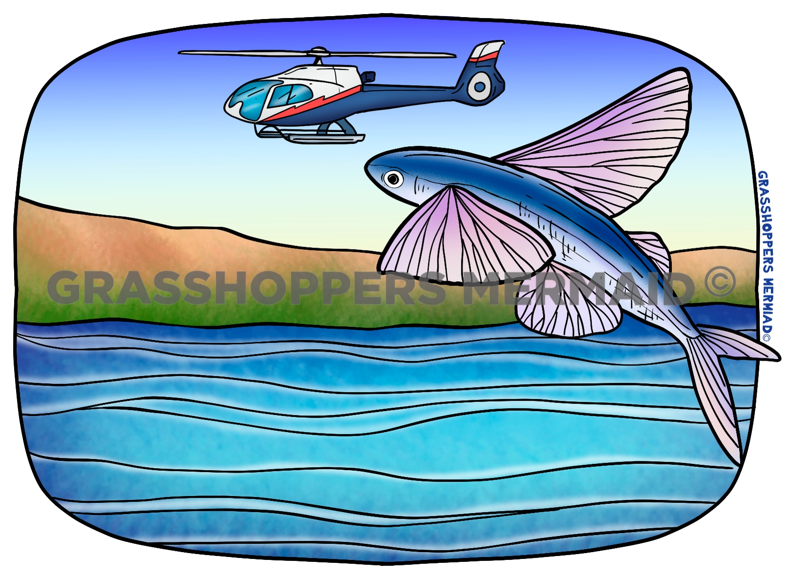 Flying Fish with Helicopter