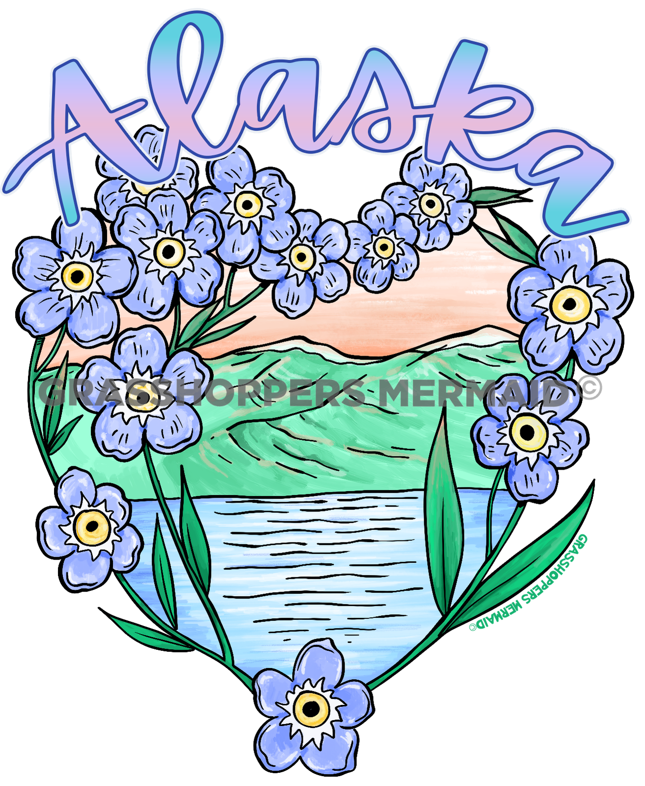 Forget Me Not Heart
