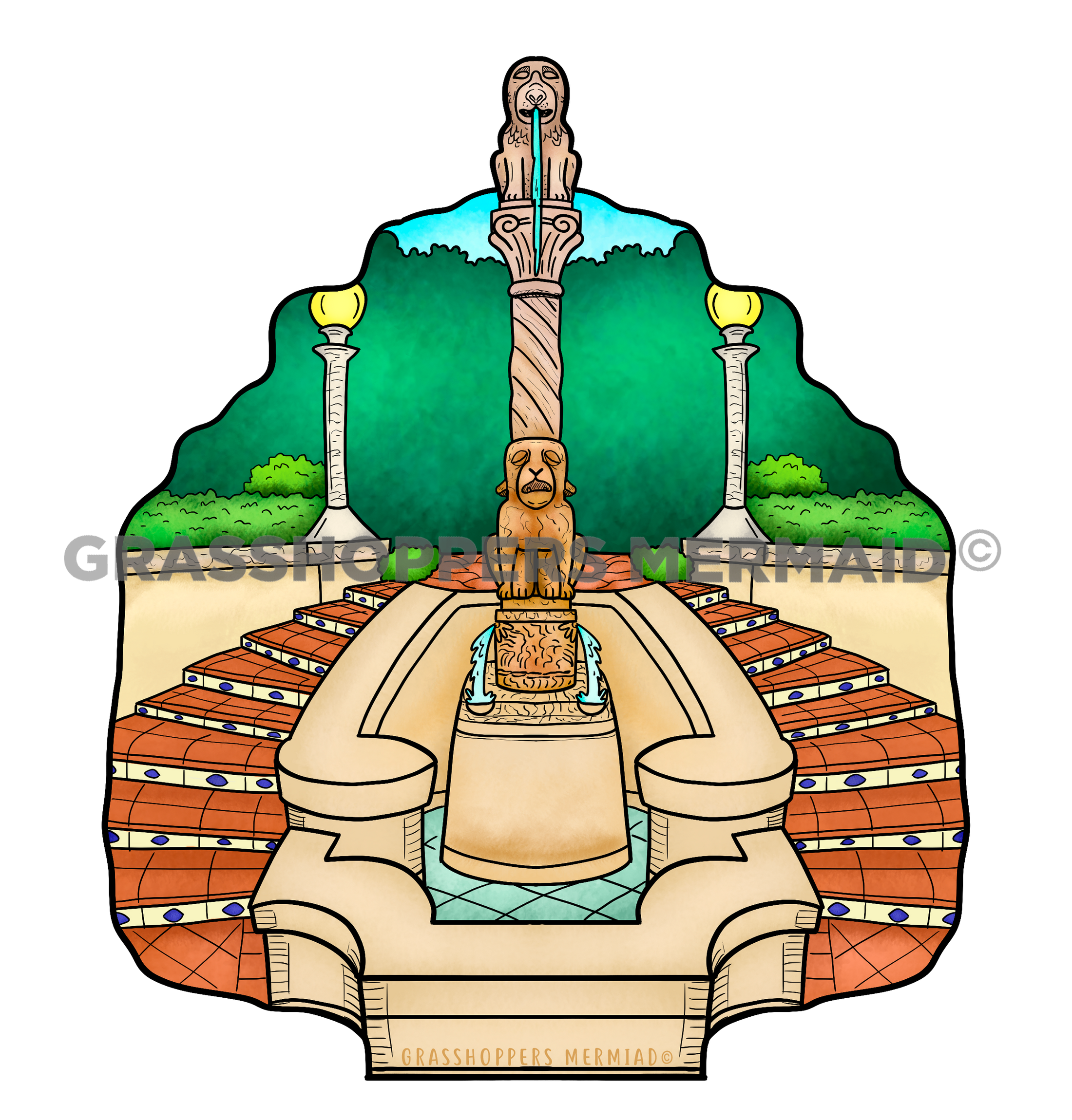 Hearst Castle Fountain