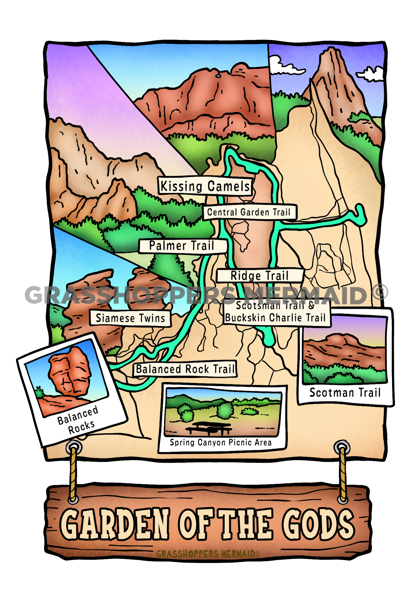 Garden of the Gods Park Map