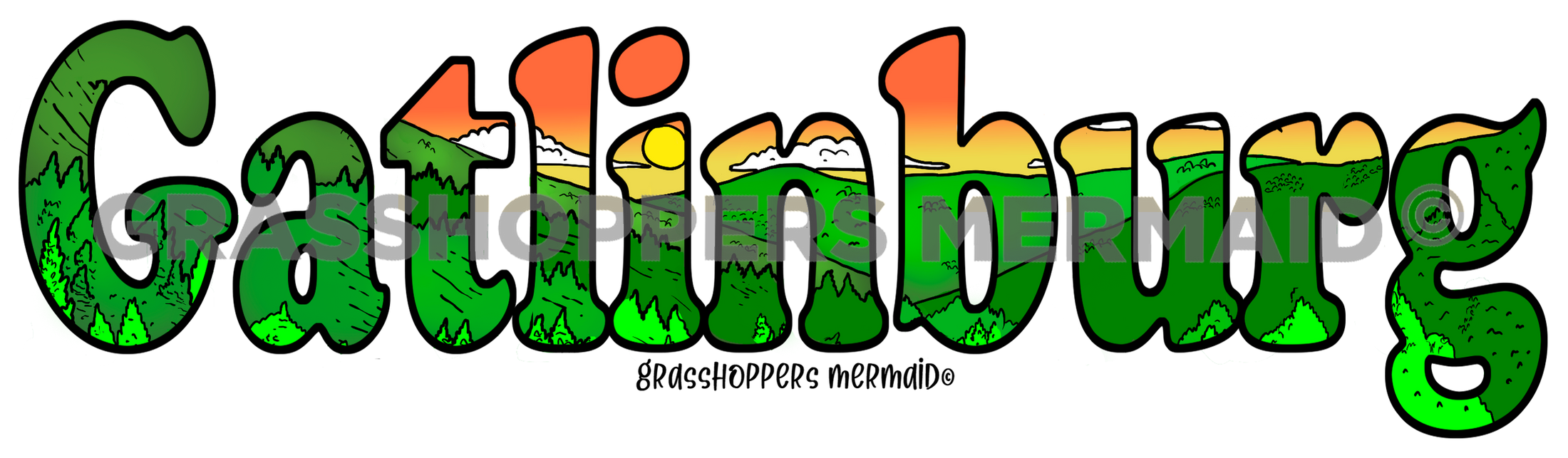 Gatinburg Mountain Text