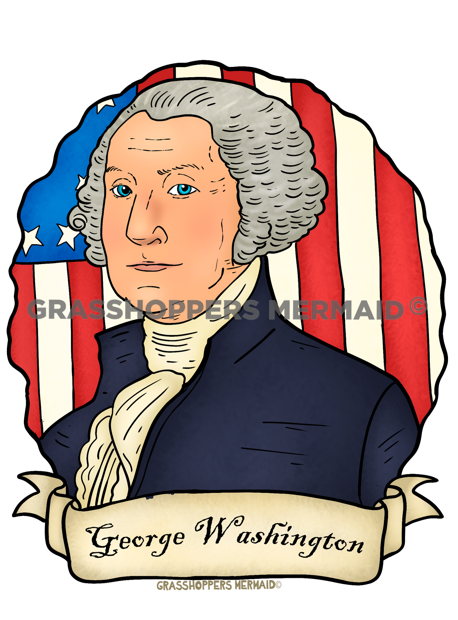 George Washington & Flag