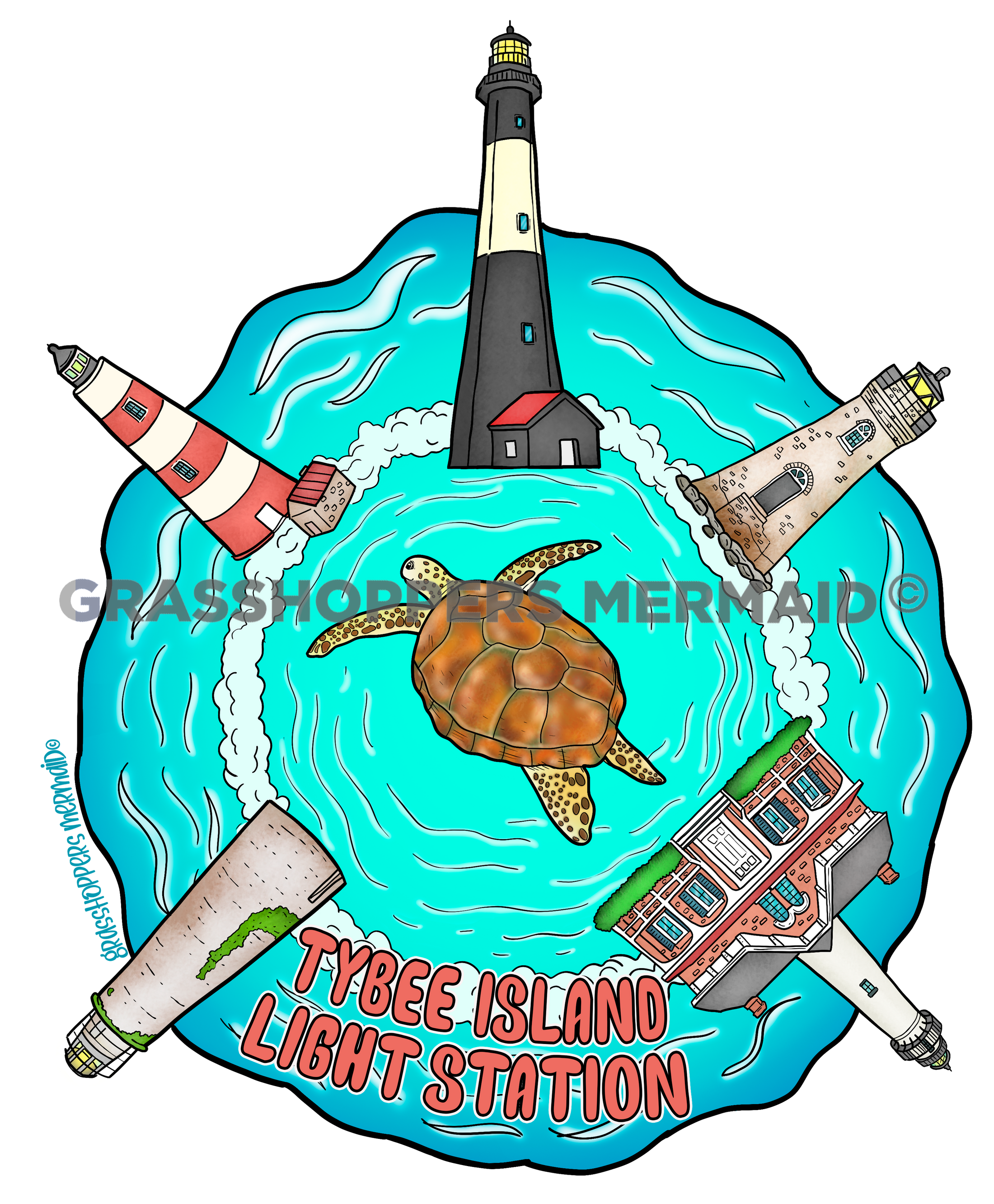 Georgia Lighthouse Compass