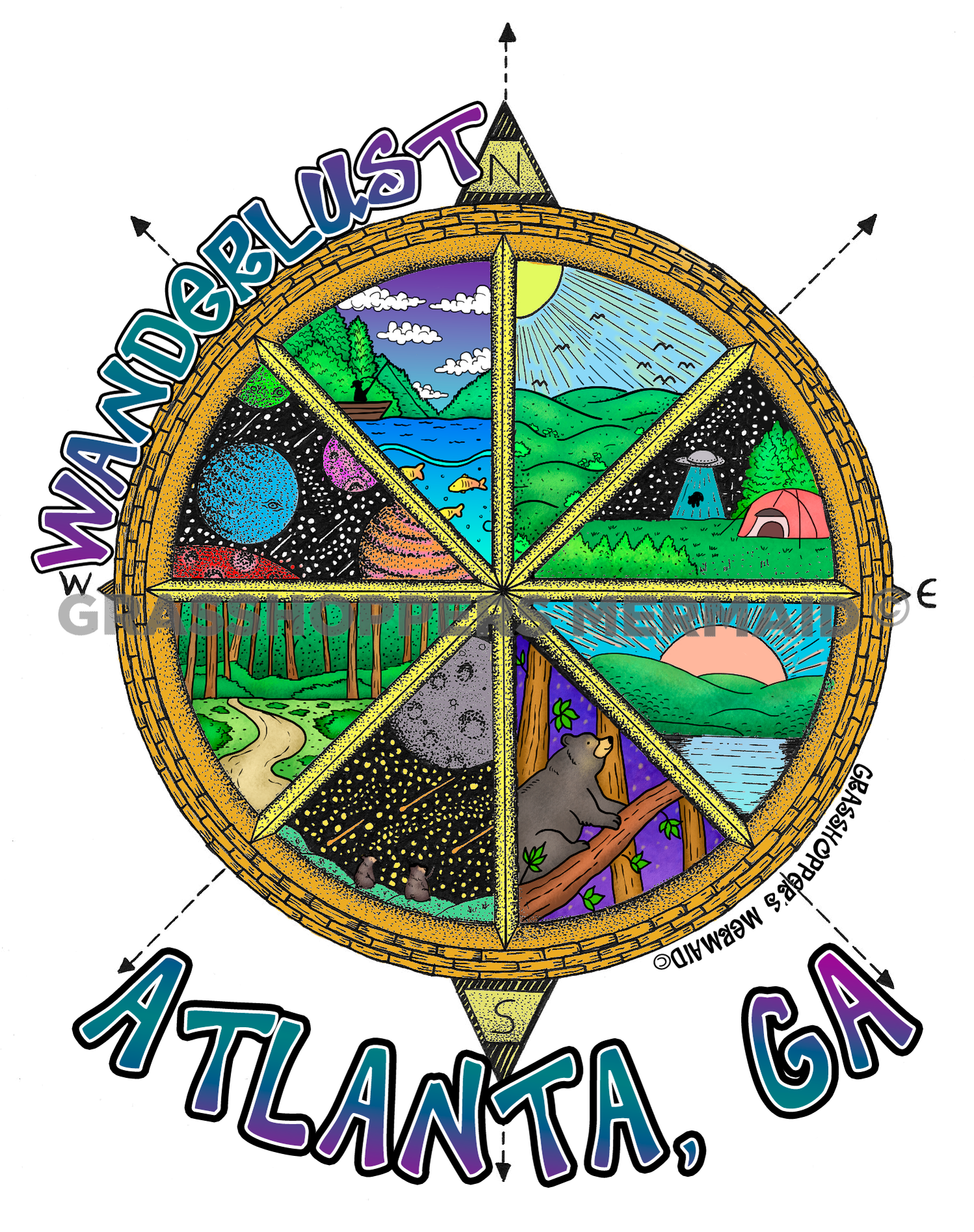 Georgia Mountain Compass Rose